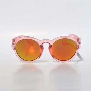 Pink reflective round sunnies