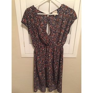 Navy Floral Pattern Dress