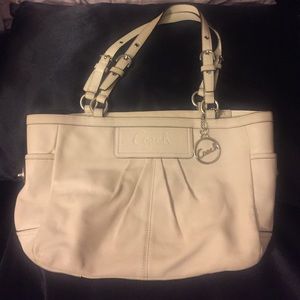Cream Coach shoulder bag