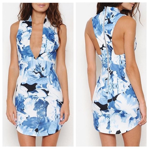Blue cocktail dress