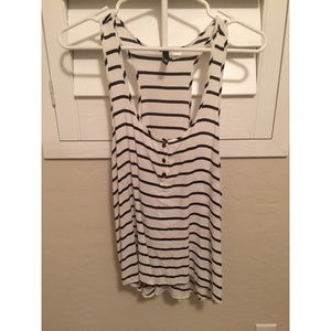 Black and White Stripped Tank Top