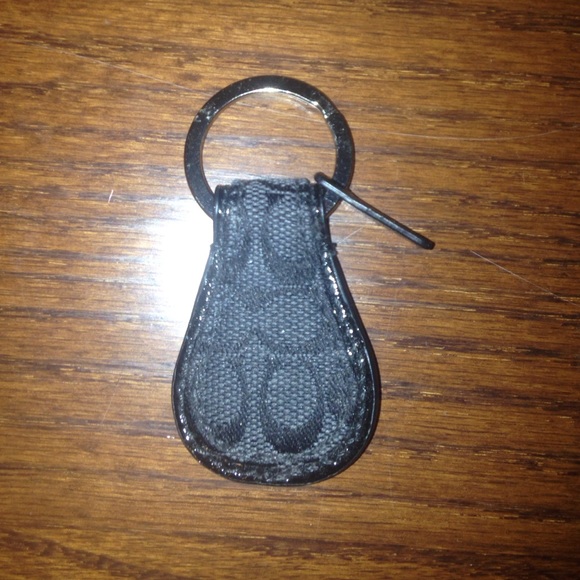 Black coach key chain