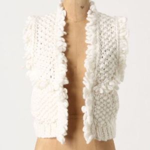 Anthropologie white vest