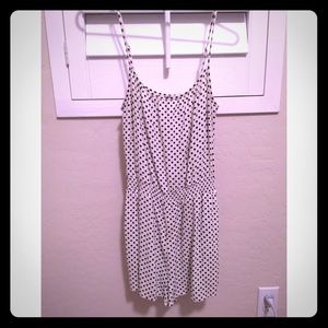 Black and White Polka Dot Romper