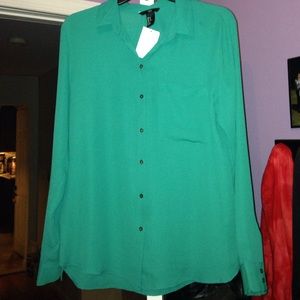 Emerald Button-Down Shirt