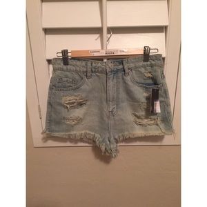Ripped Jean Shorts