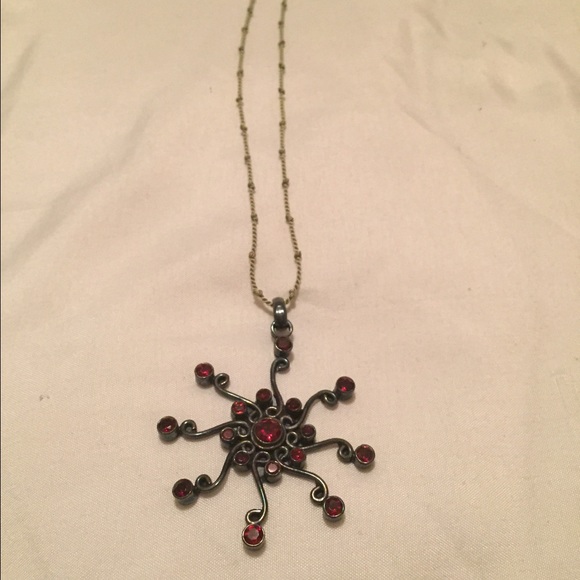 Red Stone Pendant Necklace