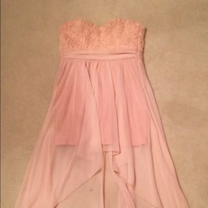 Pink high low dress