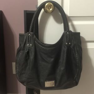 Black Soft Leather Shoulder Bag