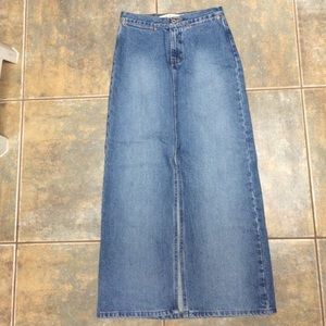 Denim long rivet skirt by Gap