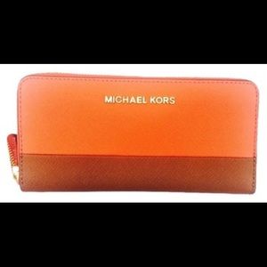 Michael Kors two-tone continental wallet