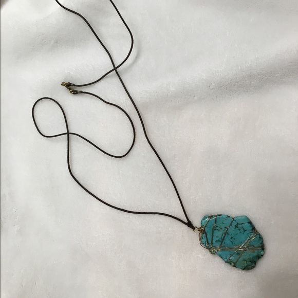 Turquoise necklace - long from Anthropologie