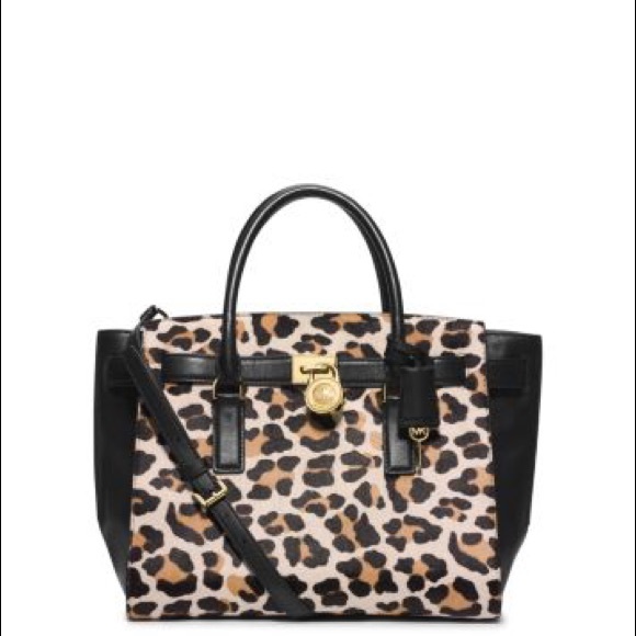Michael Kors Hamilton Traveler Leopard Calf Hair