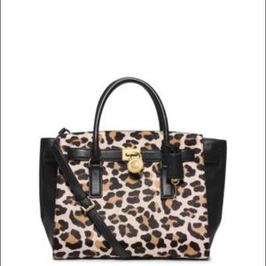 Michael Kors Hamilton Traveler Leopard Calf Hair