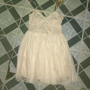 Mini party dress with bustier top