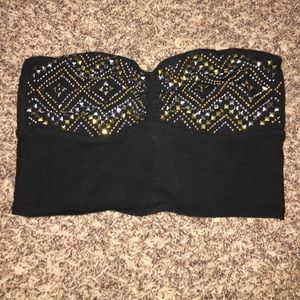 Rhinestone crop top