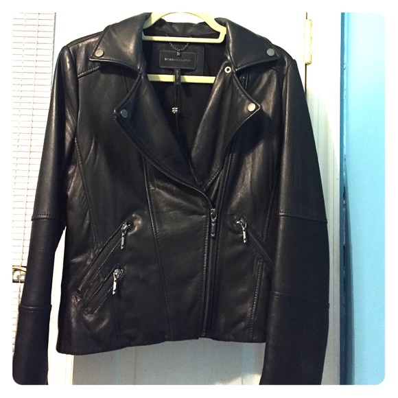 Black leather jacket