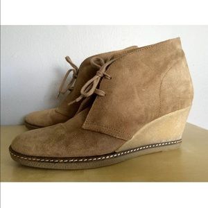 JCREW Taupe  Wedge Booties