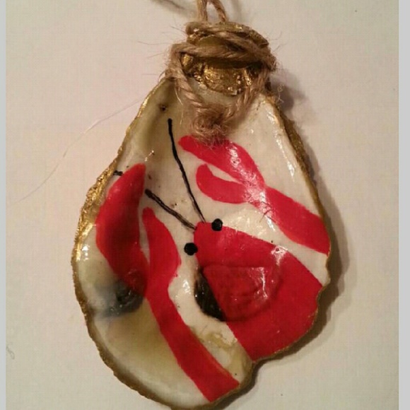 Crawfish Oyster Shell Ornament