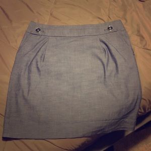 ANN TAYLOR LOFT jean-like skirt with pockets