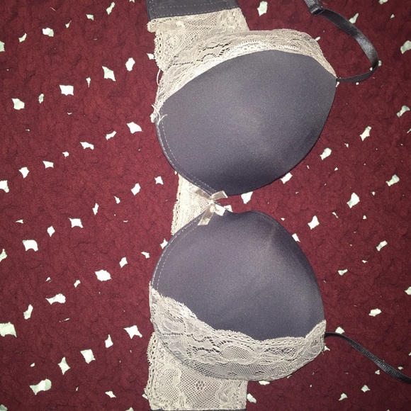 grey and lace bra