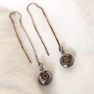 one of a kind bullet earrings