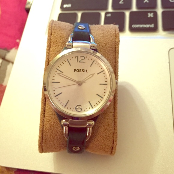 Georgia Three Hand Leather Watch Teal ES3316