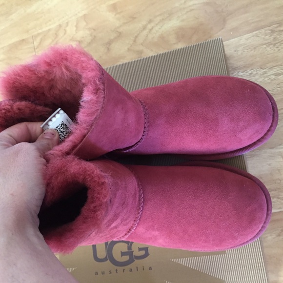UGG authentic mini Bailey corduroy  bow boots Sz 6 - Picture 3 of 4