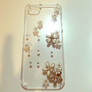 Diamond flowers iPhone case
