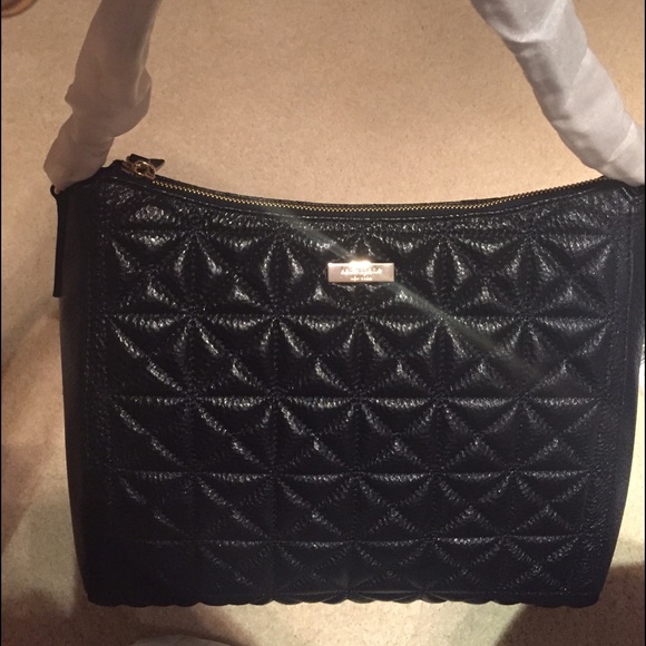 Black Quilted Kate Spade Purse - Picture 2 of 4