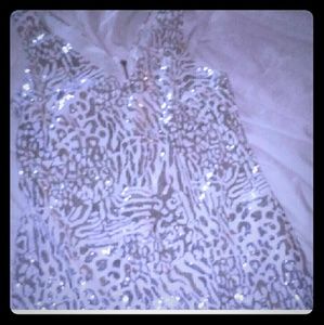 Silver sequin club dress
