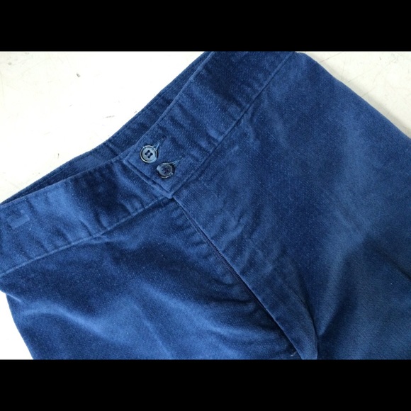 70s Levis Blue Velvet Bell Bottoms High Waist - Picture 4 of 4