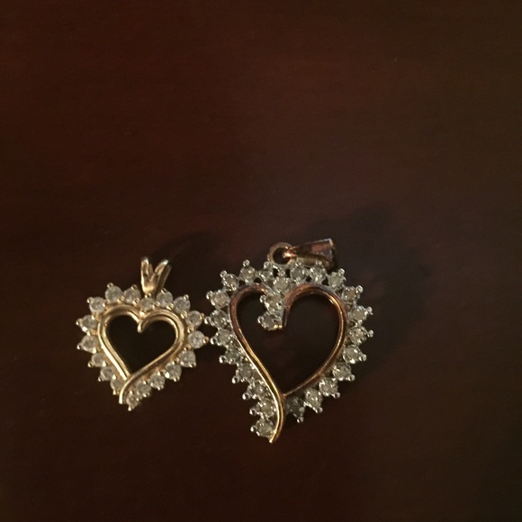 Diamond heart pendants