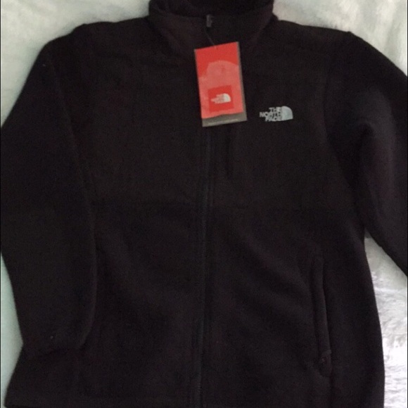 Fleece north face jacket black sz Large
