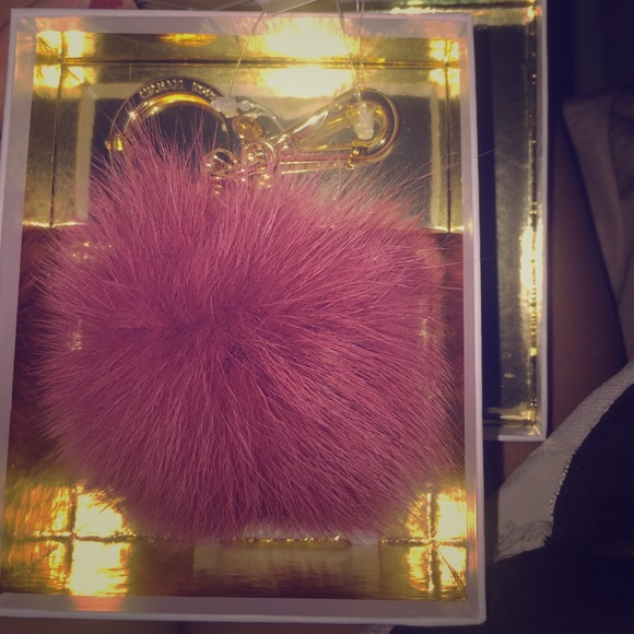 Micheal Kors pompom Keychain