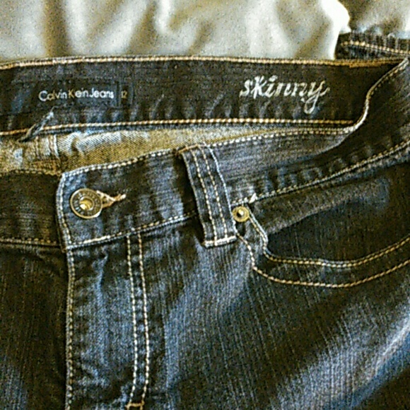 Calvin Klein black washed out jean. Skinny...12