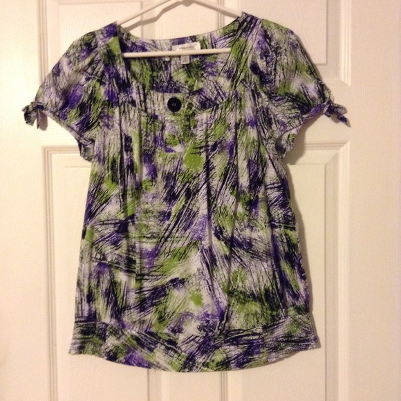 Multi-colored blouse on top