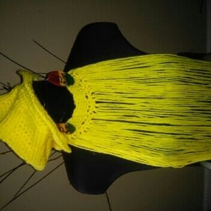 Fringe necklace vintage hat and Queen earrings