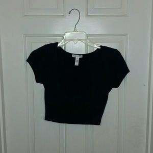 Navy blue crop top