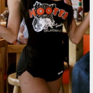 Black Hooters Compression Shorts
