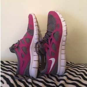 purple Nike free runs size 10