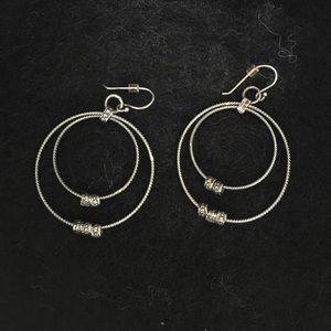 Silpada Silver double hoop earrings