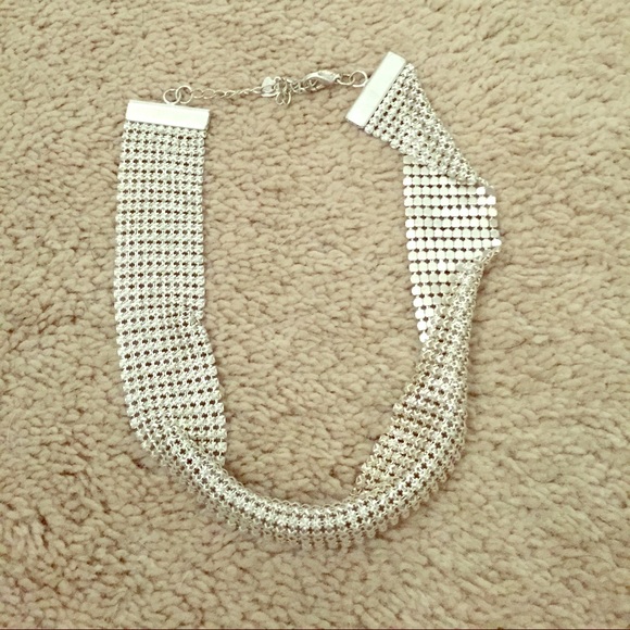 Express silver mesh necklace