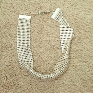 Express silver mesh necklace