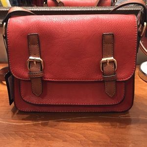 Red/orange Noelle satchel purse