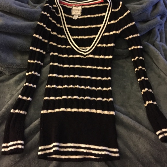 Black and white striped sweater