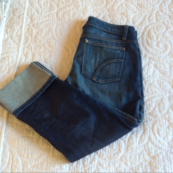 Dark with light wash Joe's jeans