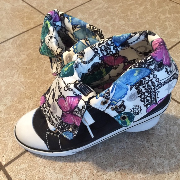 Authentic Coach Bonney black canvas sneakers