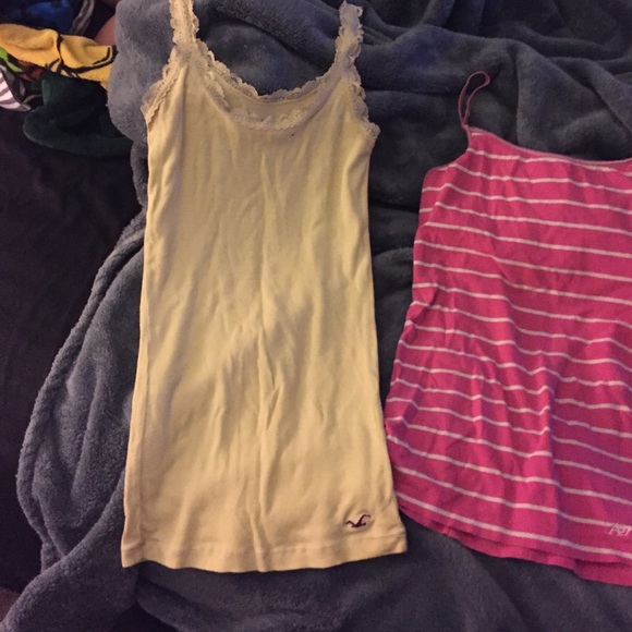 Yellow hollister tank top