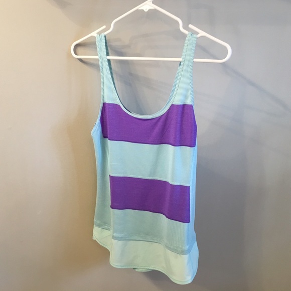 Lululemon running tank - blue and purple striped